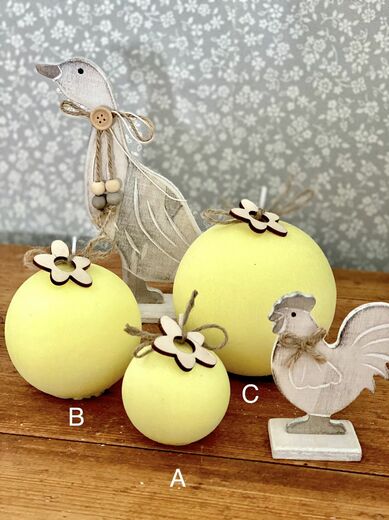 Vonná svíčka žlutá, vůně mango s vanilkou, koule