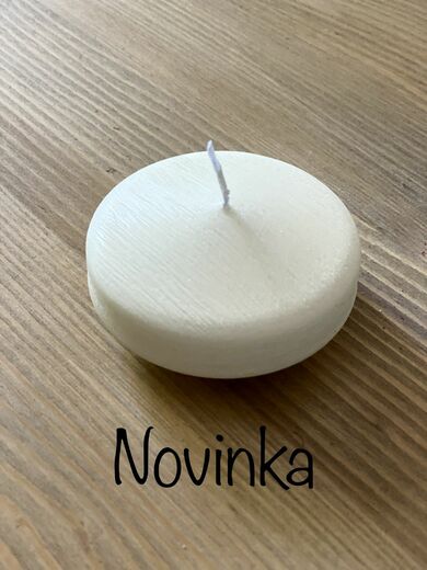 Svíčka šampáňo, plovoucí čočka